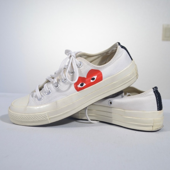 CONVERSE X COMME DES GARCONS CHUCK TAYLOR LOW TOP SNEAKERS SZ 5M/ 7W - Picture 3 of 12